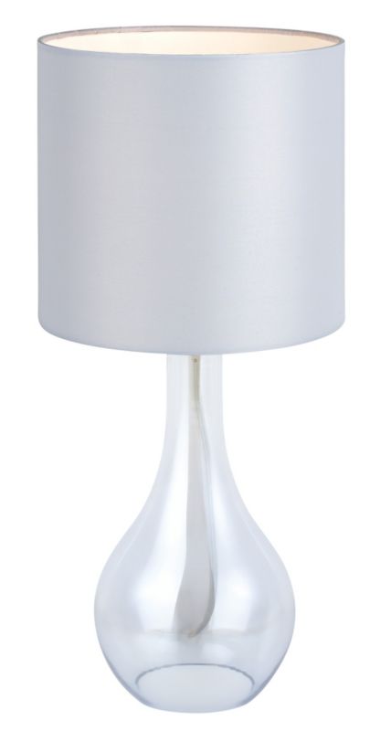 Delphinus Iridescent Steel Effect Glass Table Lamp