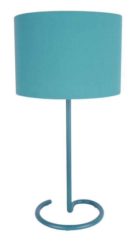 Alexa Curl Base Blue Table Lamp