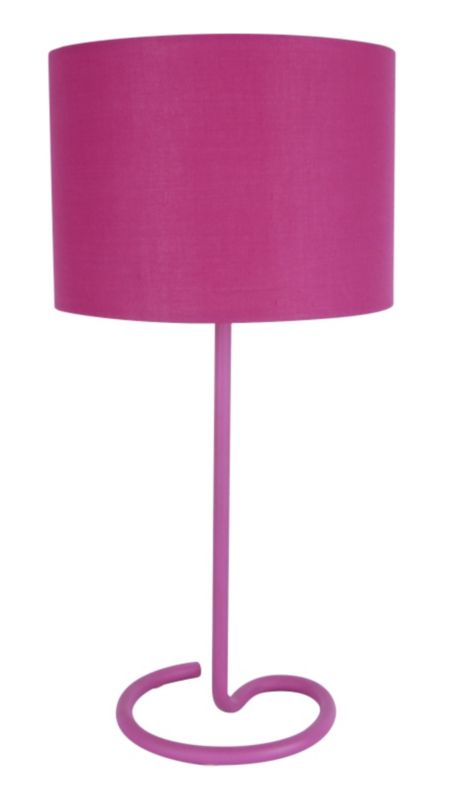 Alexa Curl Base Pink Table Lamp