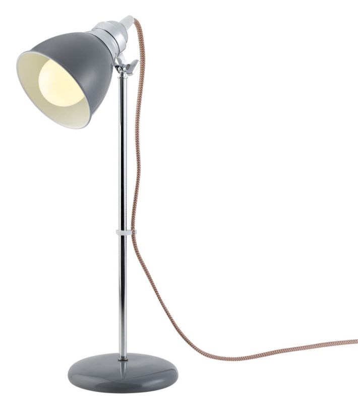 Colours Estiva Grey Metal Table Lamp