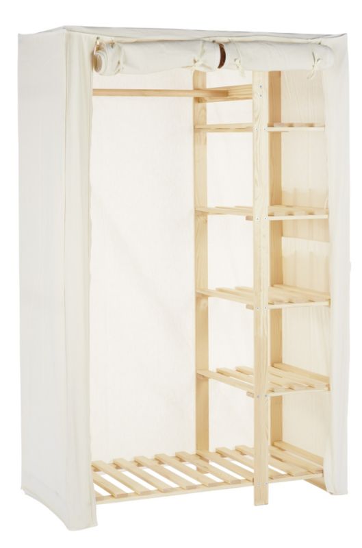 Form Double Wardrobe With Cover, Natural