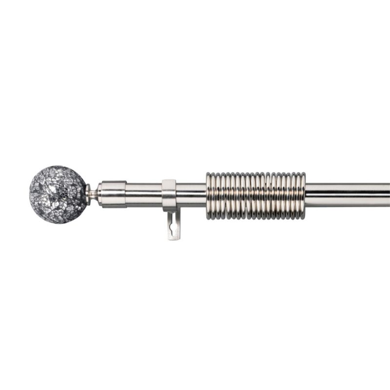 Mosaic Ball End Extendable Metal Curtain Pole in