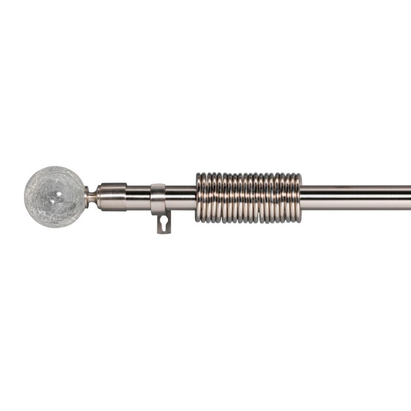 Crackle Ball End Extendable Metal Curtain Pole