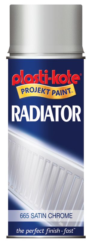 Plasti-kote Radiator Spray Satin Chrome Effect 400ml