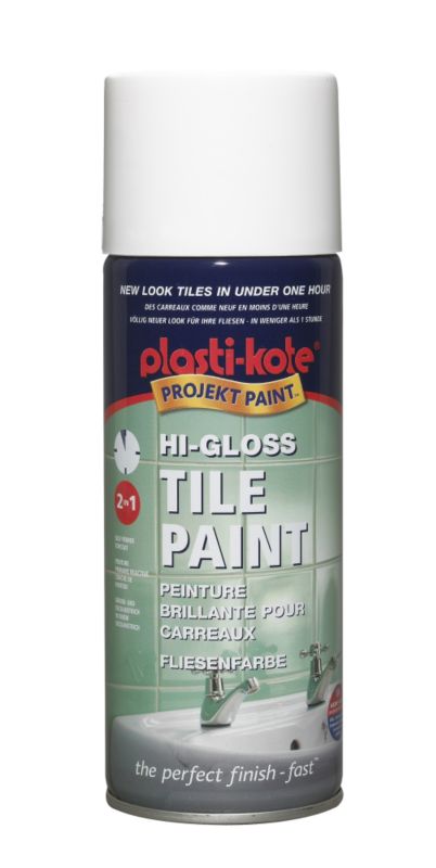 Plasti-kote Tile Spray White 400ml