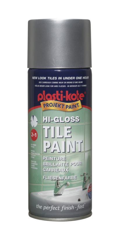 Plasti-kote Tile Spray Silver Effect 400ml