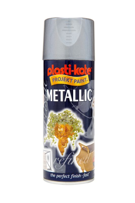 Plasti Kote Metallic Spray Paint Pewter 400ml