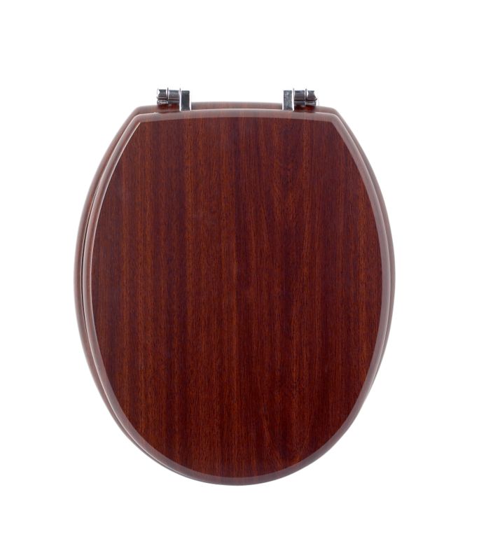 BandQ Romsey Toilet Seat Mahogany Effect