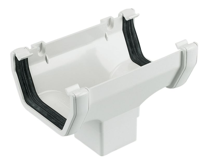 FloPlast 114mm Square Running Outlet White