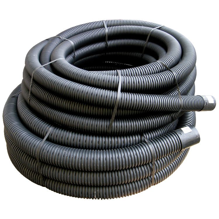 FloPlast 100mm x 25Mtr Coil Land Drainage Pipe Black
