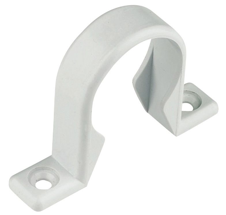 FloPlast 40mm PP Push Fit Waste Pipeclips 3Pk White