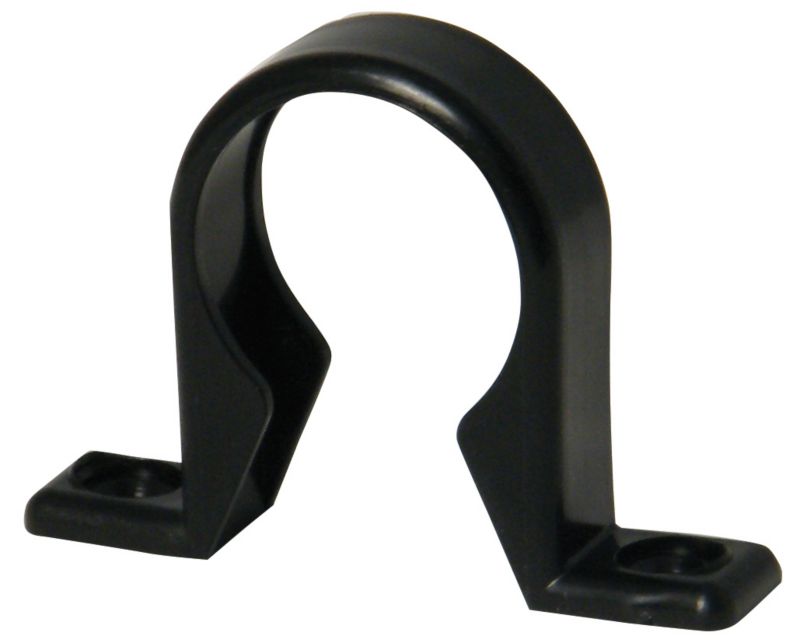 FloPlast 40mm PP Push Fit Waste Pipeclips 3Pk Black