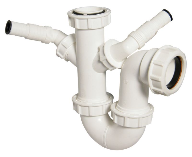 FloPlast White 40mm Double Nozzle ApplTrap 76mm Seal