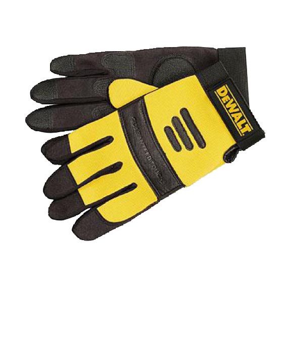 Dewalt Heavy Duty Synthetic Padded Palm Gloves Yellow/Black