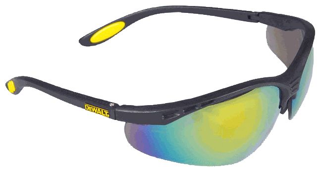 Dewalt Reinforcer Fire Mirror Glasses Black/Yellow