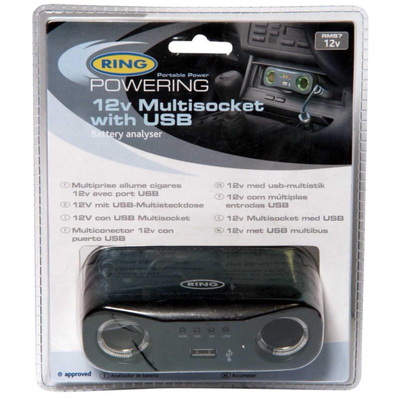 Ring Twin 12V Multisocket With USB