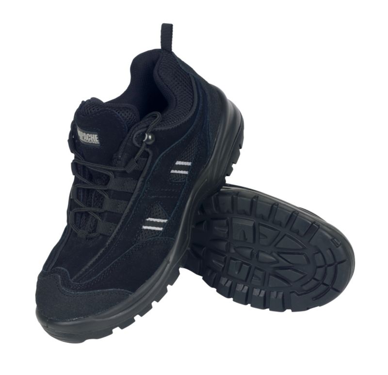 Apache Black Suede Safety Trainers