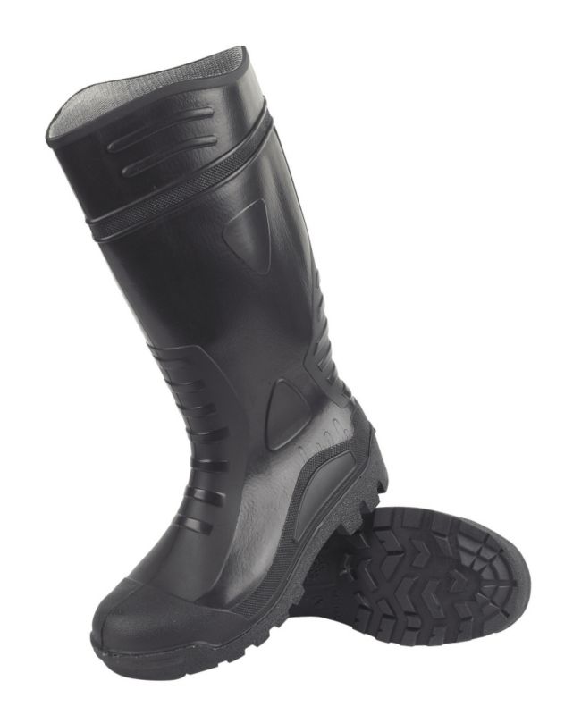 Sterling Steel Black Safety Wellington Boots