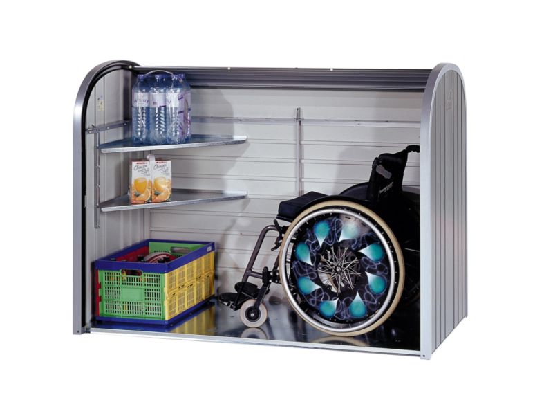 Roll Top Storage Unit Storemax 120 Silver Effect Grey