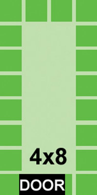Alternative image for Canberra Lean-To Style Shed 4x8ft Green & Cream