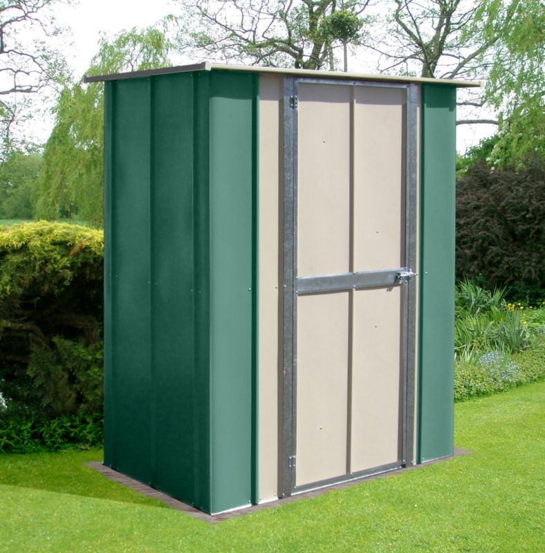 ... continue shopping at b q canberra flat roof 5x3ft metal shed 5x3