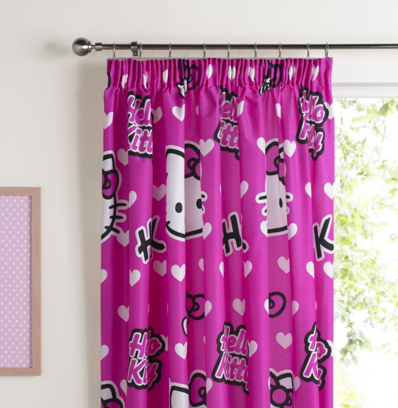 Hello Kitty Pink Multi Curtains (137x167cm)