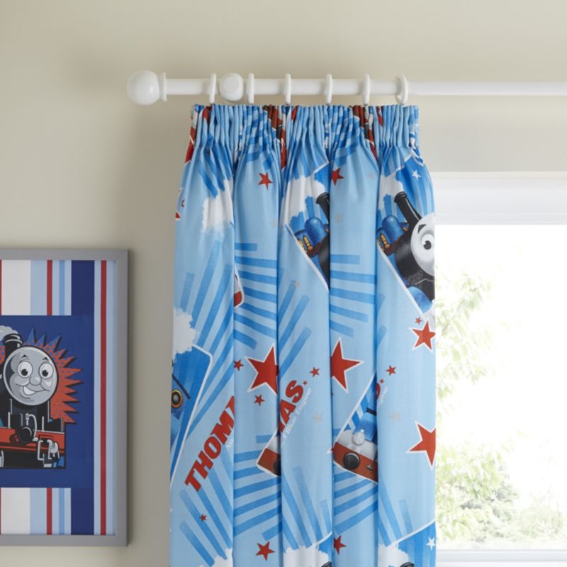 Race Blue Kids Curtains