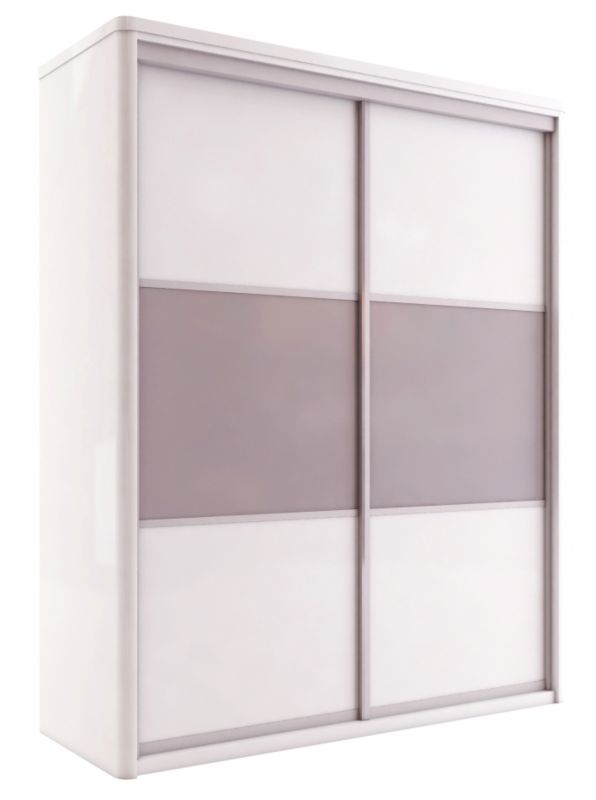 White 2 Sliding Door Wardrobe, (H)2200