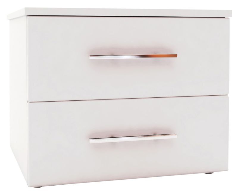 Chasewood White 2 Drawer Chest, (H)640 x (W)600