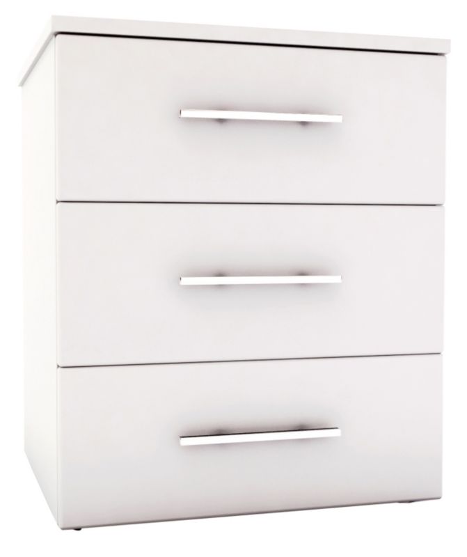 Chasewood White 3 Drawer Chest, (H)775 x (W)600