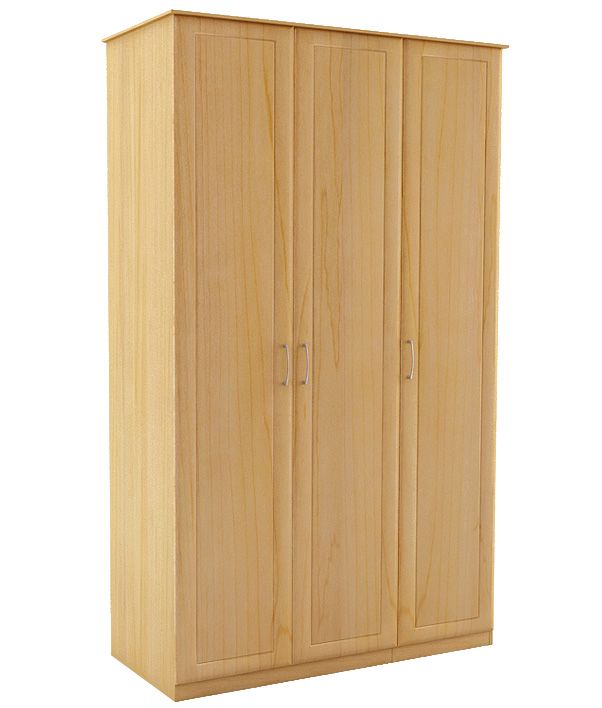 Triple Wardrobe Maple Effect