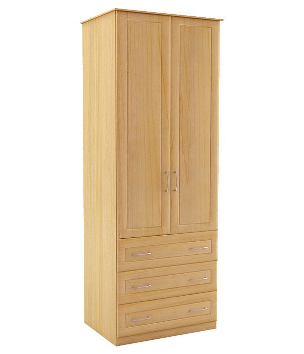 Unbranded Linen Press Wardrobe Maple Effect