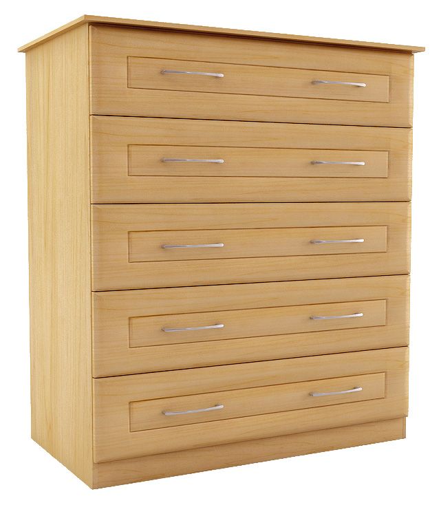 5 Drawer Chest Maple Effect (W)800mm
