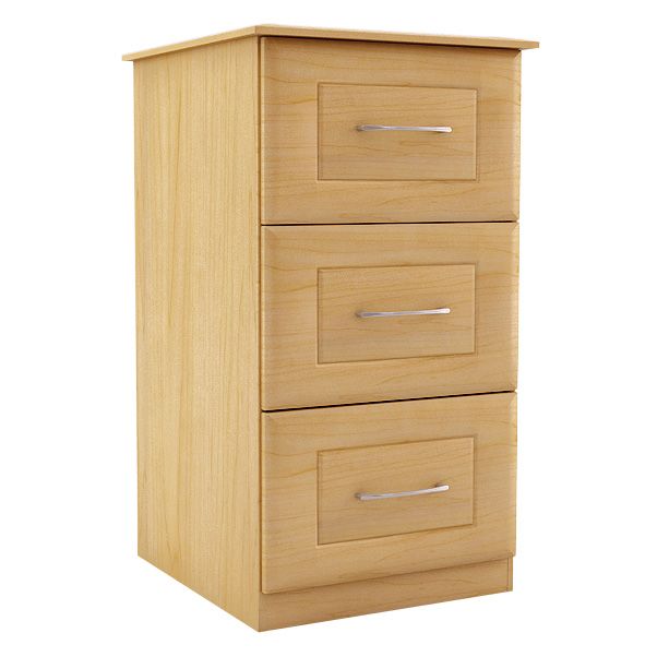 3 Drawer Chest Maple Effect (W)350mm