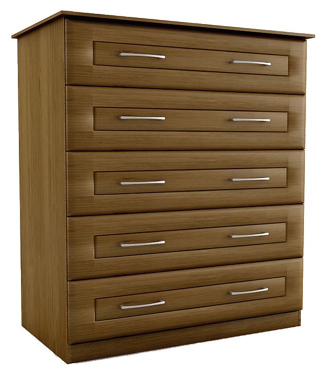 Drawer Chest Walnut Effect (W)800mm