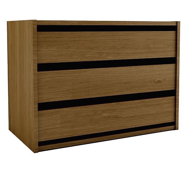 Interior 3 Drawer Chest Walnut Effect