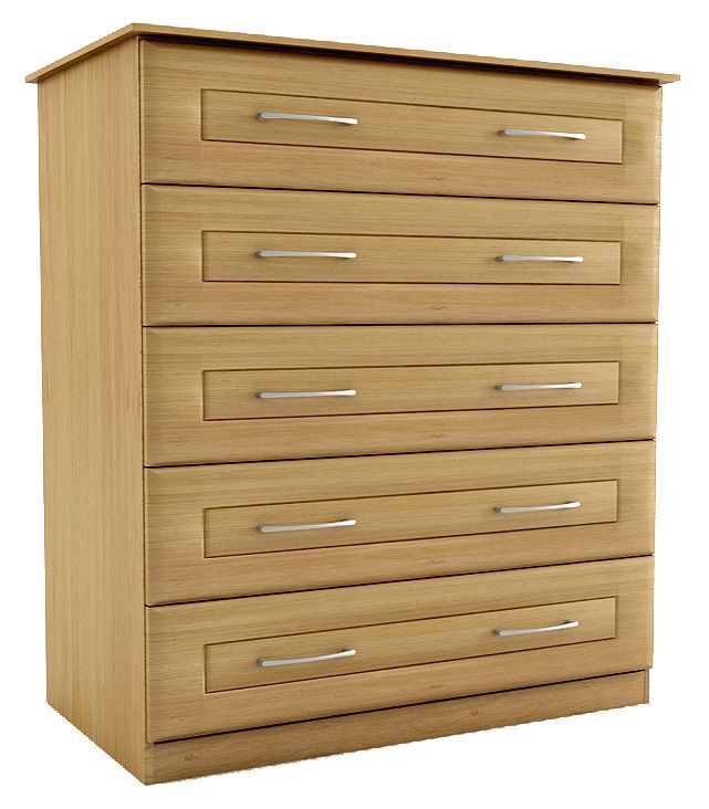 Drawer Chest Oak Effect (W)800mm