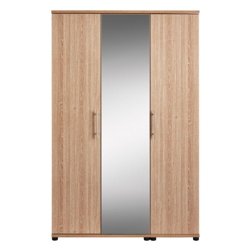 Unbranded Vermont 3 Door Centre Mirror Wardrobe Modern Oak