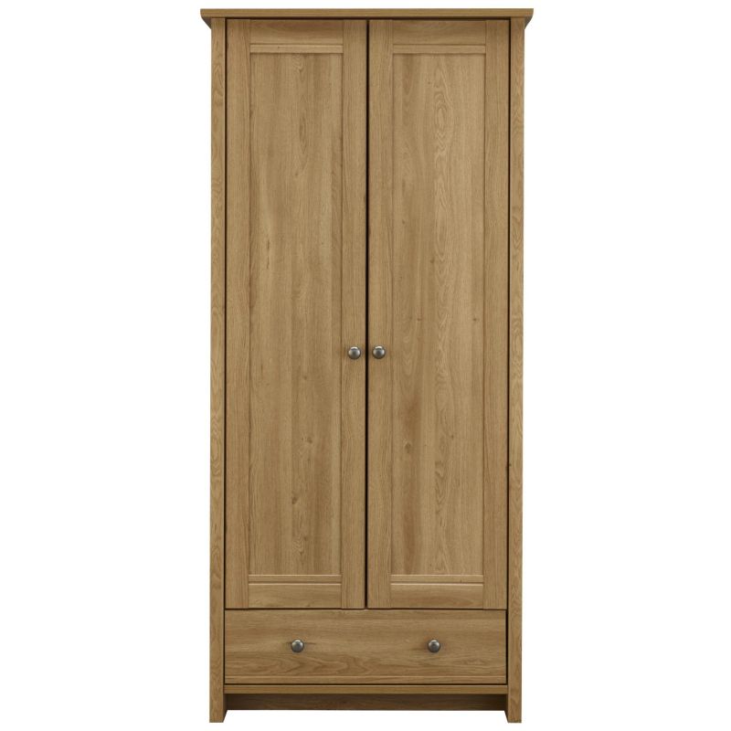 Manor 2 Door 1 Drawer Wardrobe Oak Effect