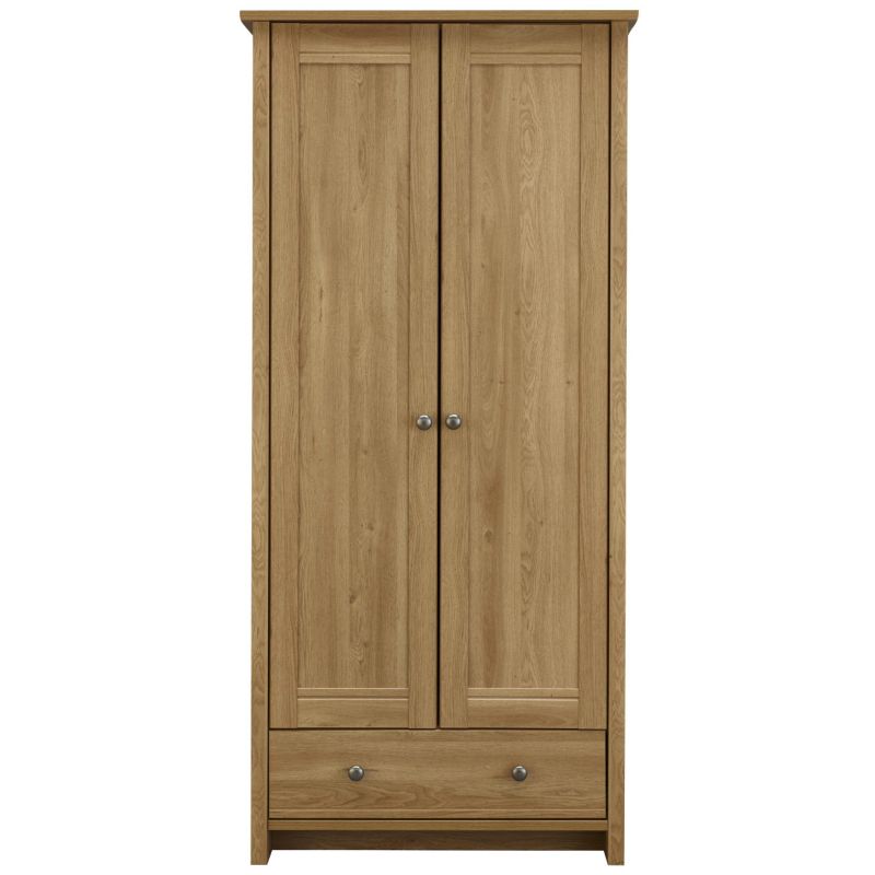 Manor 2 Door 1 Drawer Wardrobe Oak Effect