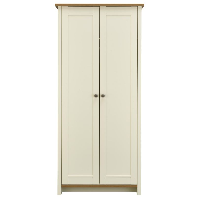 2 Door Wardrobe Vanilla & Oak Effect