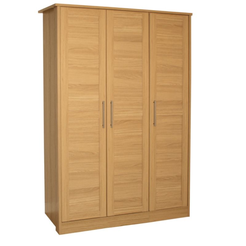 Amber 3 Door Wardrobe Oak Effect