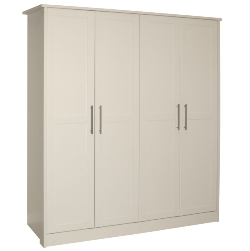 Amber 4 Door Wardrobe White