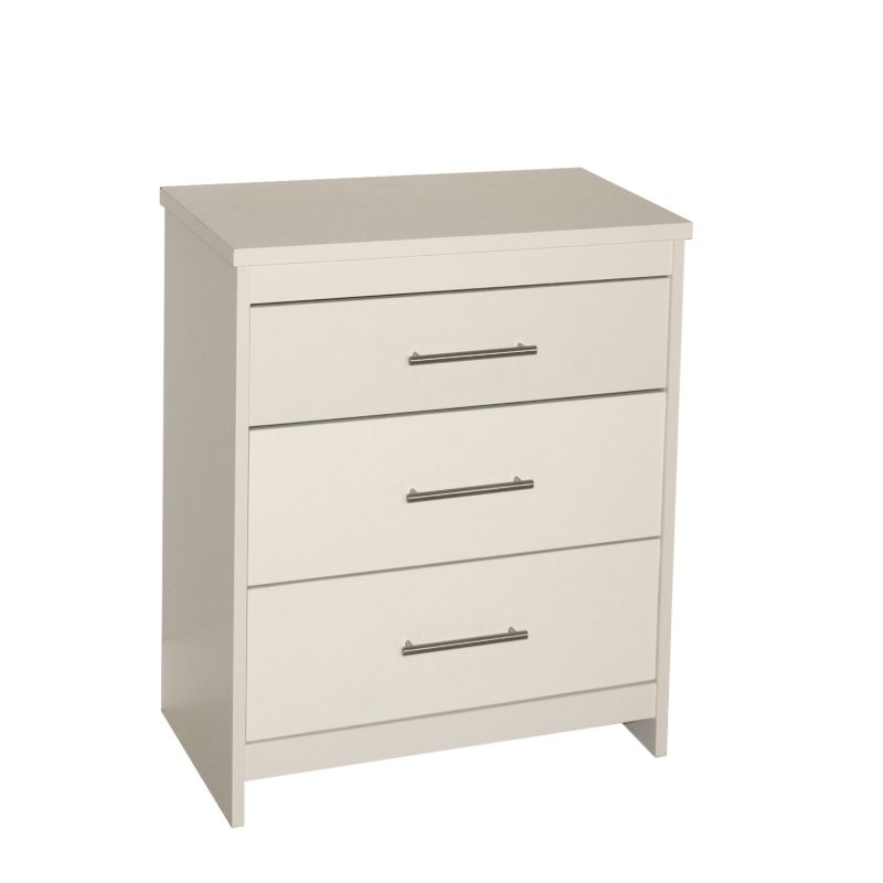 B&Q Amber White 3 Drawer Chest