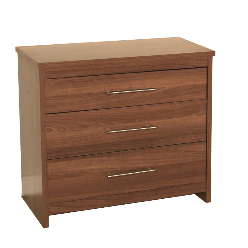 Amber 3 Drawer Large Chest Walnut Effect