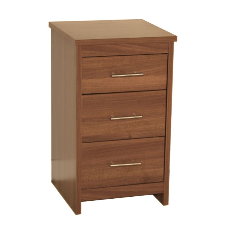 B&Q Amber Walnut Effect 3 Drawer Chest