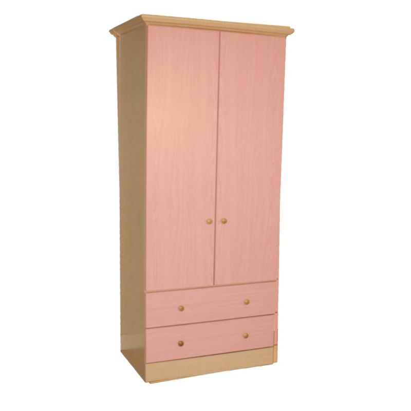 Happy 2 Door / 2 Door Combi Wardrobe Maple and