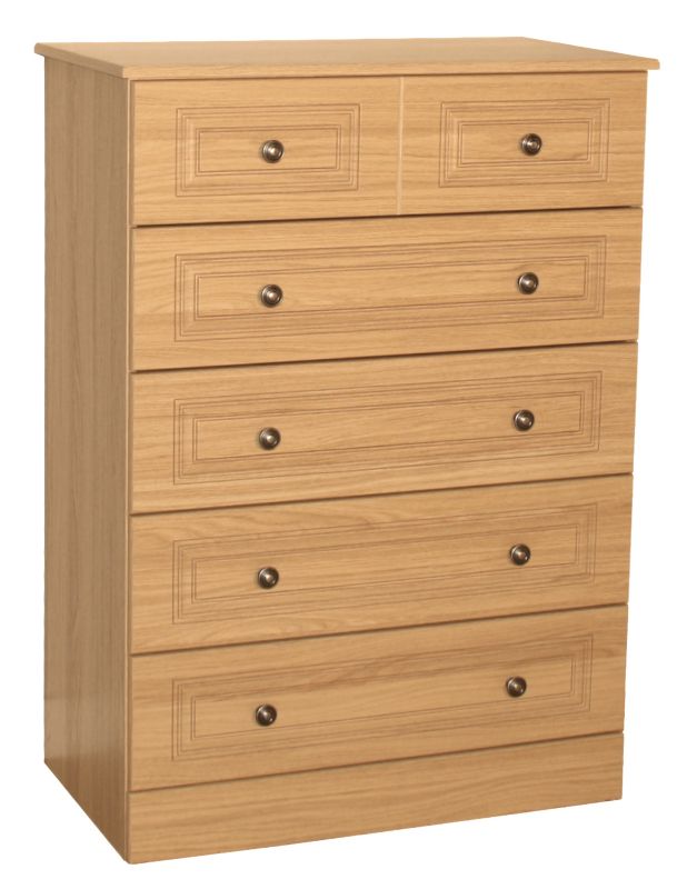 Romany Oak Effect 2 Over 4 Drawer Chest