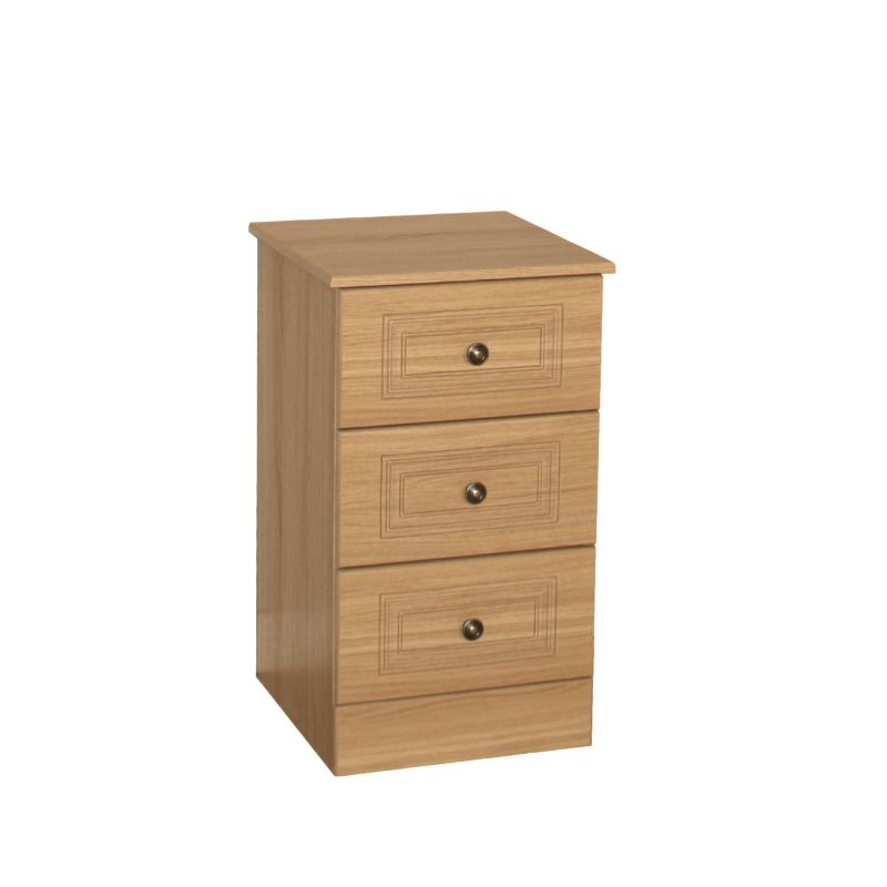 B&Q Romany Oak Effect 3 Drawer Chest