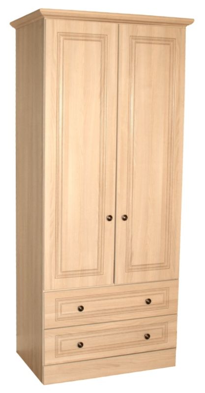 Romany 2 Door / 2 Drawer Combi Wardrobe Acacia